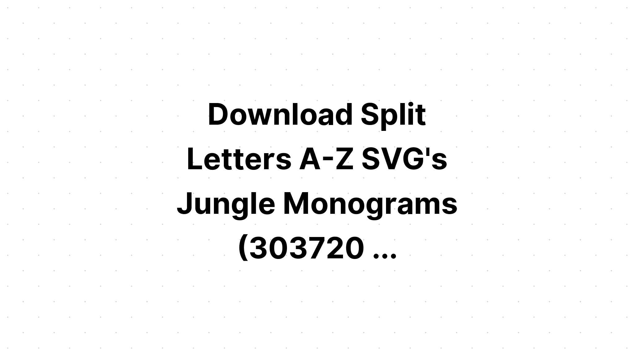 Download Split Monogram Letters Az SVG File